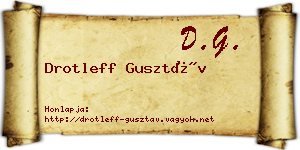 Drotleff Gusztáv névjegykártya